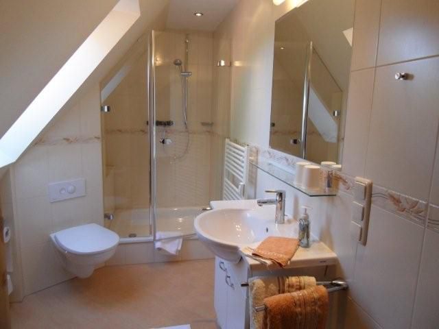 Dresden Ferienwohnung Panoramablick - Villa Gisela: Bad/Dusche